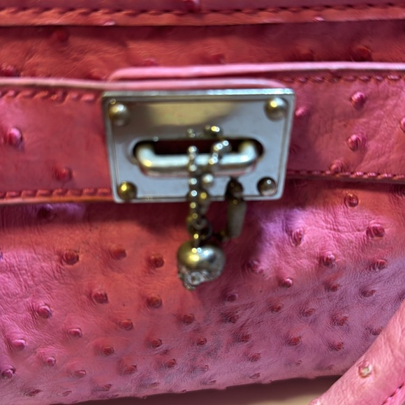 Vintage Leather Pink Shoulder bag - Picture 6 of 7